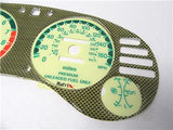 95-99 Mitsubishi Eclipse Turbo Kevlar Bezel Manual Trans W Glow Through Gauge