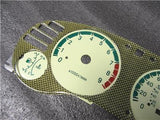 95-99 Mitsubishi Eclipse Turbo Kevlar Bezel Manual Trans W Glow Through Gauge