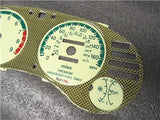 95-99 Mitsubishi Eclipse Turbo Kevlar Bezel Manual Trans W Glow Through Gauge