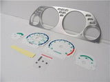 1990-1993 Acura Integra Manual Aluminum Bezel & Glow Through white Face Gauges