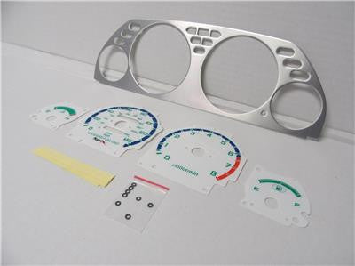 1990-1993 Acura Integra Manual Aluminum Bezel & Glow Through white Face Gauges