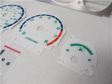 1990-1993 Acura Integra Manual Aluminum Bezel & Glow Through white Face Gauges