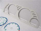 1990-1993 Acura Integra Manual Aluminum Bezel & Glow Through white Face Gauges