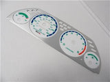 1990-1993 Acura Integra Manual Aluminum Bezel & Glow Through white Face Gauges