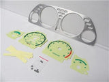 1990-1993 Acura Integra Automatic Aluminum Bezel & Glow Through Face Gauges