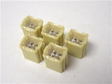 Five Lot 60 Amp Female Cartridge Yellow Littel Fuse Littelfuse Low Profile 58V