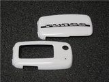 2 OEM 2012-2017 Volkswagen VW Beetle Bug Key Fobs Cover Skin White w/ Black Turbo