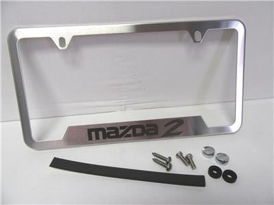 OEM 2011-2015 Mazda 2 Hatchback H/B Stainless Steel License Plate Frame Mazda2