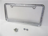 83-21 Ford Ranger Chrome License Plate Frame Black Lettering w/ Logo Screw Caps
