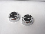 HUMMER H1 H2 H3 CHROMED METAL LICENSE PLATE FRAME WITH HUMMER LOGO CAPS