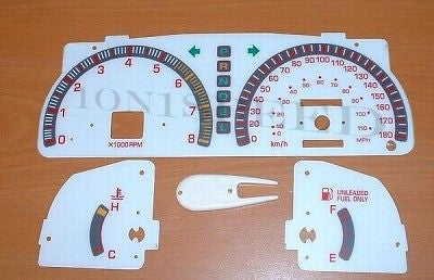 96 97 98 Toyota Tacoma Pickup KPH White Face Gauges Tac