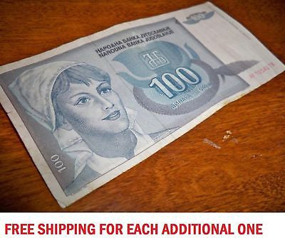Yugoslavia Yugoslavian 100 Dinara 1992 Paper Money