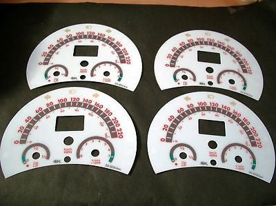 KPH 4 VW Beetle Bug White Face AT Glow Through Gauges