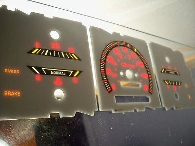 88 89 90-92 Bronco 2 II White Glow Through Face Gauges