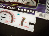 Fits 86-92 Mazda Pickup Truck Kilometers Cluster White Face Glow Through Gauges 2010123RKM