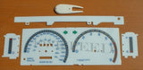 Fits 86-92 Mazda Truck Kilometers Cluster w RPM White Face Glow Gauges 201052BKM