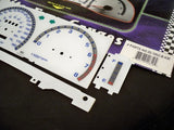Fits 86-92 Mazda Truck Kilometers Cluster w RPM White Face Glow Gauges 201052BKM
