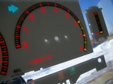 Fits 86-92 Mazda Truck Kilometers Cluster w RPM White Face Glow Through Gauges 201052RKM