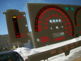 Fits 86-92 Mazda Truck Kilometers Cluster w RPM White Face Glow Through Gauges 201052RKM