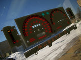 Fits 86-92 Mazda Truck Kilometers Cluster w RPM White Face Glow Through Gauges 201052RKM