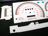 Fits 86-92 Mazda Truck Kilometers Cluster w RPM White Face Glow Through Gauges 201052RKM