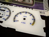 Fits 93 94 Mazda B2300 B3000 B4000 Kilometers Cluster w/ RPM White Face Gauges 201055BKM
