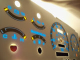 Fits 93 94 Mazda B2300 B3000 B4000 Kilometers Cluster w/ RPM White Face Gauges 201055BKM