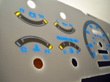 Fits 93 94 Mazda B2300 B3000 B4000 Kilometers Cluster w/ RPM White Face Gauges 201055BKM