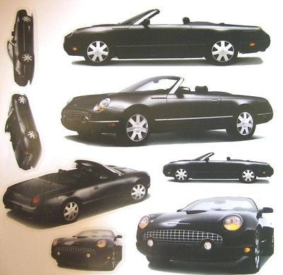 Brand New Ford Thunderbird Convertible Various Picture 8 Pc Decal Set Black NEW