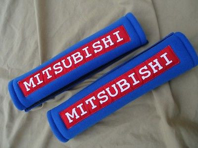 Racing Seat Belt 3P & 4P Universal Mitsubishi Shoulder Pads New Set # 12--064