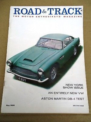 1959 Road & Track Magazine MAY Aston Martin VW Fiat #7