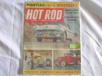 Hot Rod Magazine JUNE 1957 Competition Corvette Roadster