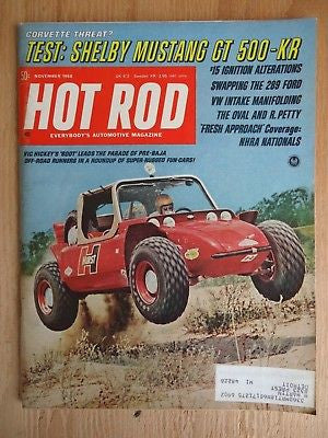 1968 Hot Rod Magazine NOVEMBER Shelby GT 500-KR NHRA  3