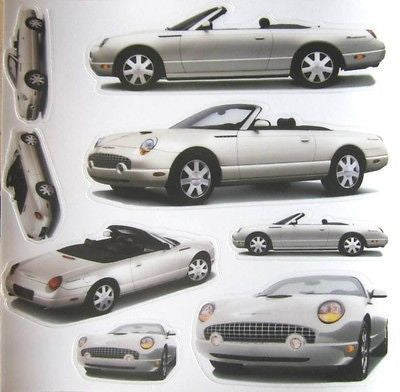 Brand New Ford Thunderbird Convertible Various Picture 8 Pc Decal Set White NEW