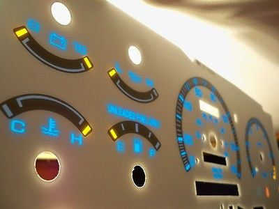 93 94 Explorer Ranger White Face Glow Through Gauges 4 Cluster Metric Kilometers