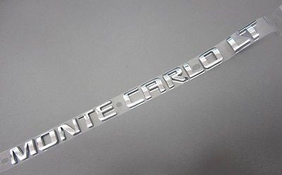 Chevy Monte Carlo LT Trunk Rear Chrome Emblem Name Plate Badge OEM GM # 15270304