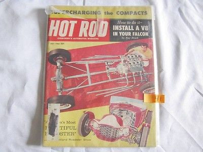 Hot Rod Magazine July 1960 Corvair Falcon Valiant Roadster '56 T Bird